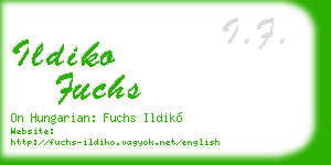 ildiko fuchs business card